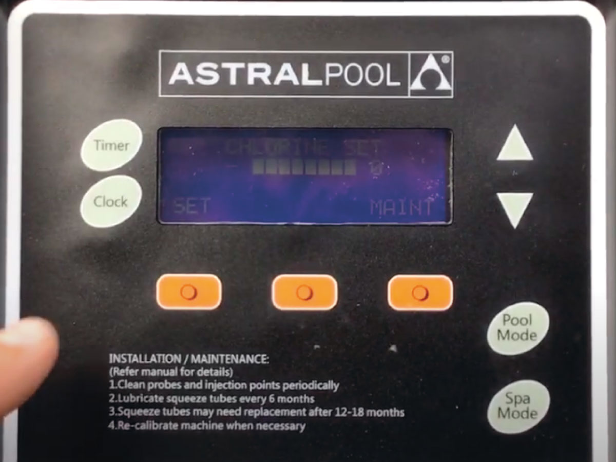 How To Set the Timer on Your Astral EQ Chlorinator